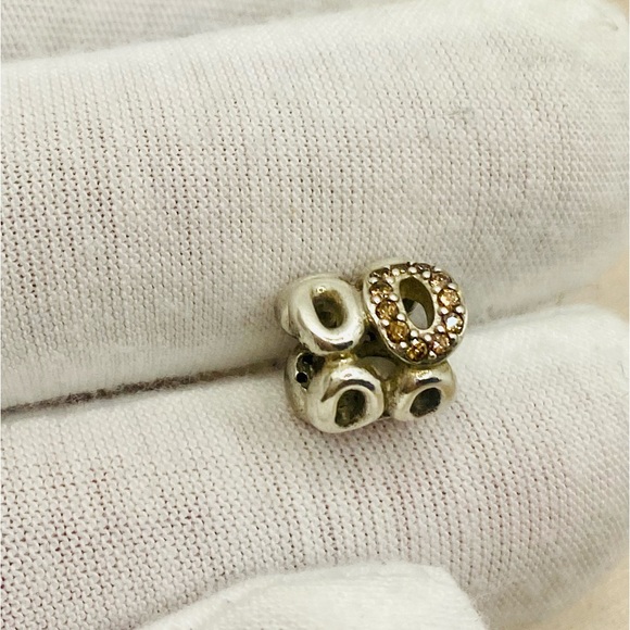 EUC Pandora 790445CZ Sterling Silver Circle of Friends Friendship Charm w/ CZ's - Picture 3 of 10